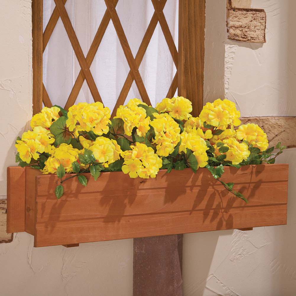 Collections Etc Artificial Geranium Floral Bush, Set of 3 - Maintenance Free Artificial Flowers